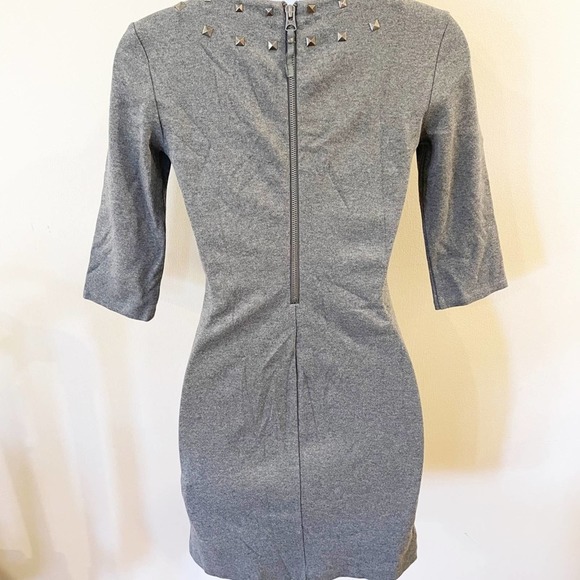 Armani Exchange Bodycon Studded Mini Dress Gray XS - Picture 5 of 9